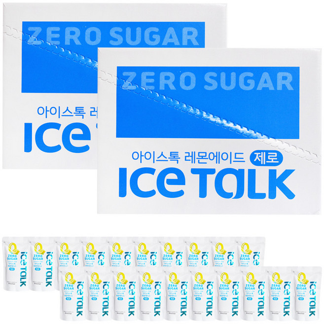 아이스톡 레몬에이드 제로 (파우치) 빨대포함, 230ml, 20개