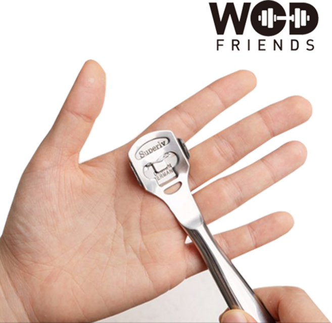 와드프렌즈 손바닥 굳은살 제거기 (케이스+굳은살제거기+교체칼날10개), 실버