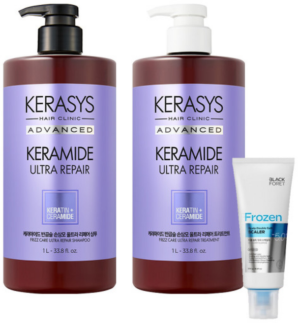 케라마이드 반곱슬 샴푸+트리트먼트+증정(블랙포레 트리트먼트 ), 1개, 1L