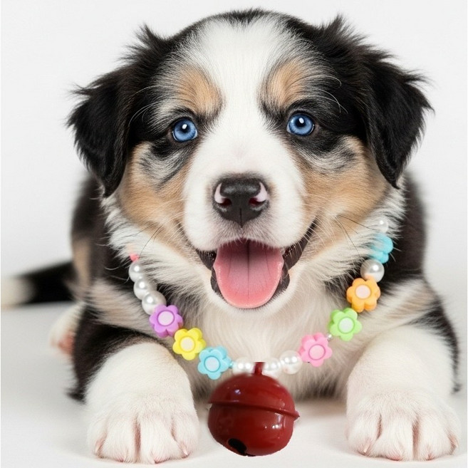 베라킴 반려견 반려묘 야광방울목걸이, 1개, 딸기방울