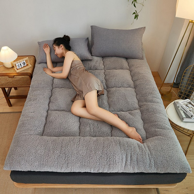 정싱 램스울 매트리스 10cm 토퍼 요 매트리스 바닥이불 AB양면 통세척, 회색