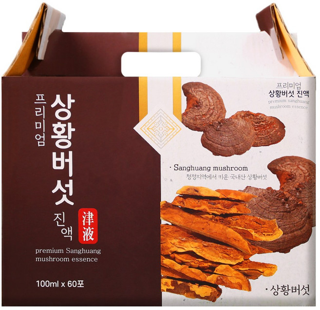 건강중심 국산 상황버섯 즙 진액, 60개, 100ml