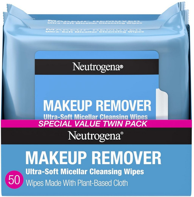 뉴트로지나 메이크업 리무버 클렌징 타월렛 19 x 18.5cm, 8개, 25매입