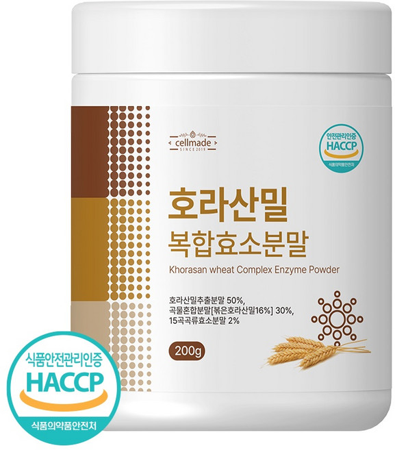 호라산밀 효소 HACCP 식약처 인증 호라산밀복합효소분말 200g, 1개