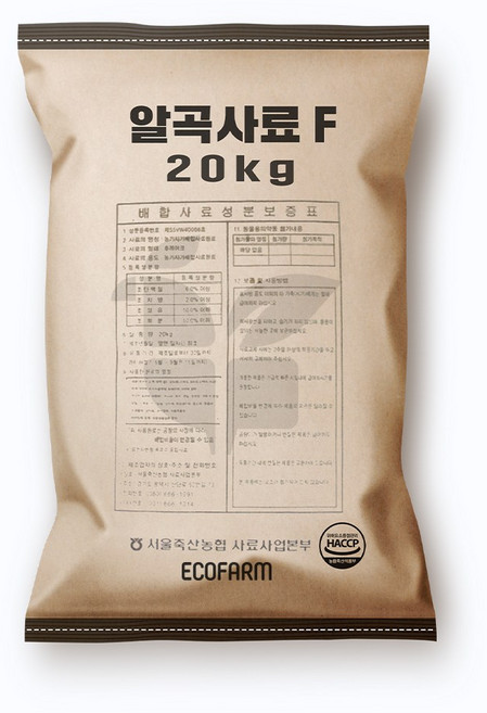 사료창고 알곡압착 옥수수 소사료, 20kg, 1개