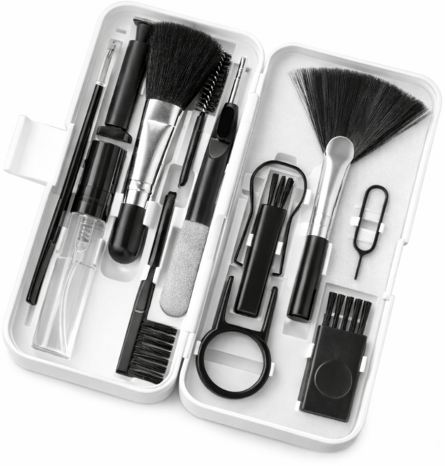 심플딤플 청소키트 키보드 핸드폰 카메라 노트북 브러쉬, 1세트, 블랙