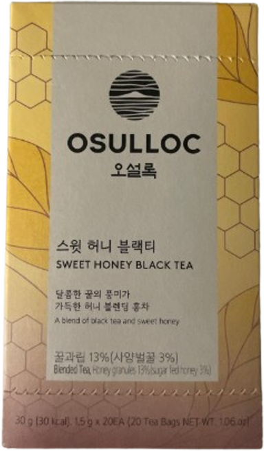 오설록 스윗 허니 블랙티, 1.5g, 20개입, 2개