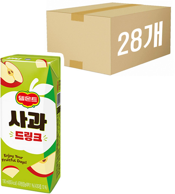 [안녕골목마켓] 델몬트 드링크 사과 190ml 28개