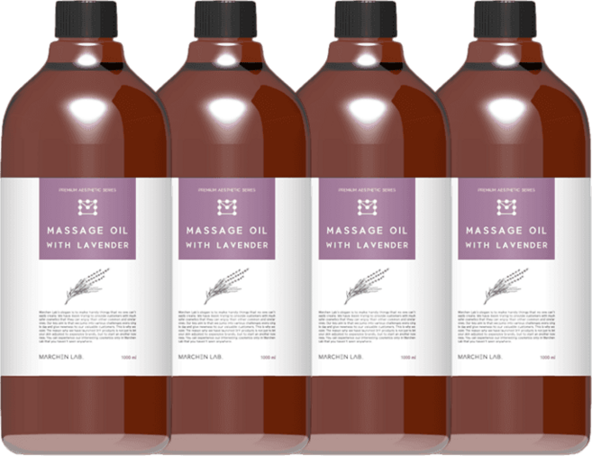 메르헨랩 아로마 마사지오일 위드 라벤더, 1L, 4개