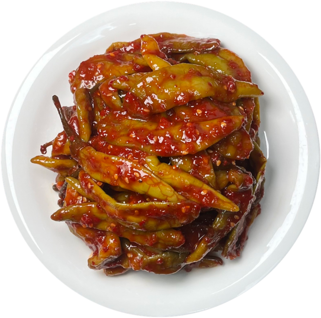올바른 매콤 아삭한 고추 장아찌 무침, 500g, 1개