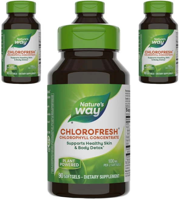 네이쳐스웨이 클로로후레쉬 클로로필 컨센트레이트 소프트젤 캡슐, 4개, 90정 - 쿠팡