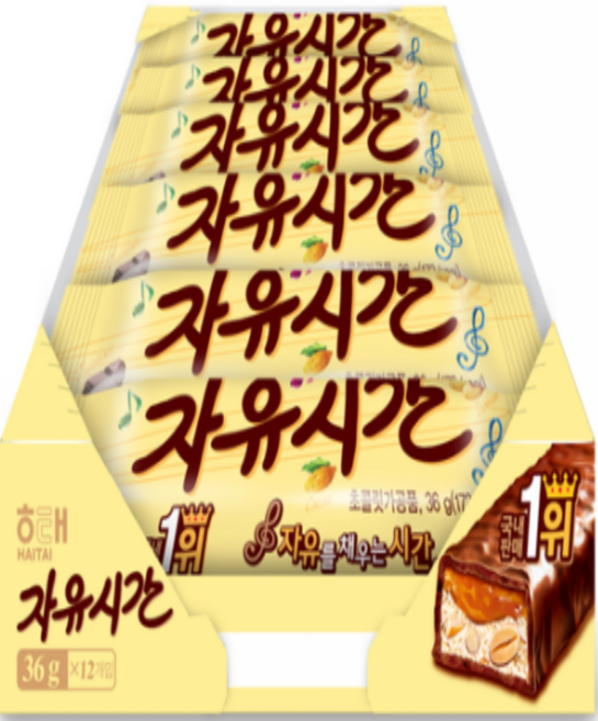 해태제과 자유시간, 36g, 36개