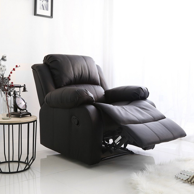 바네스데코 미엘 리클라이너 1인소파 (블랙), 단품