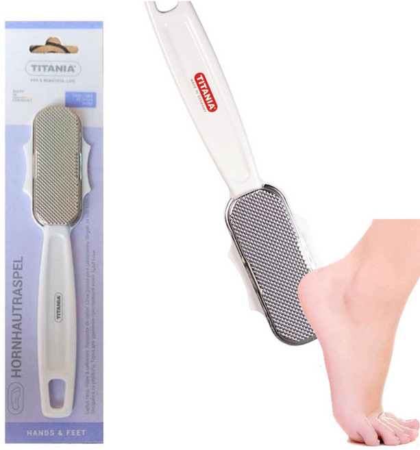 티타니아 메탈 발각질제거기 풋파일 굳은살제거, 1개, 화이트손잡이
