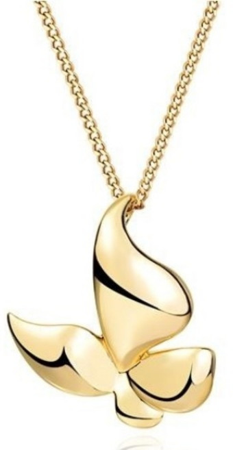 FETTERO 14k 도금 골드 옆날개 나비 목걸이 변색NO 알러지NO