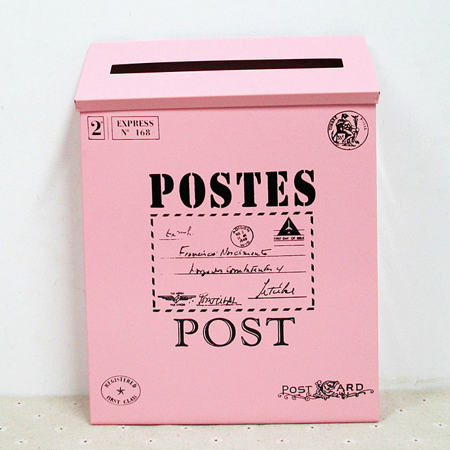 인테리어용품 우편함 건의함, 1개, 핑크