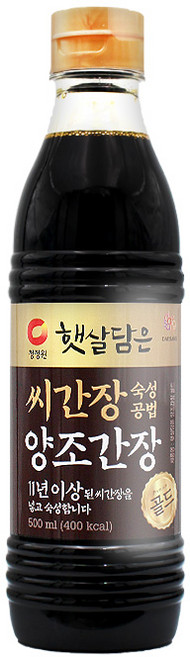 청정원 씨간장 숙성 양조간장골드 500ml, 1개