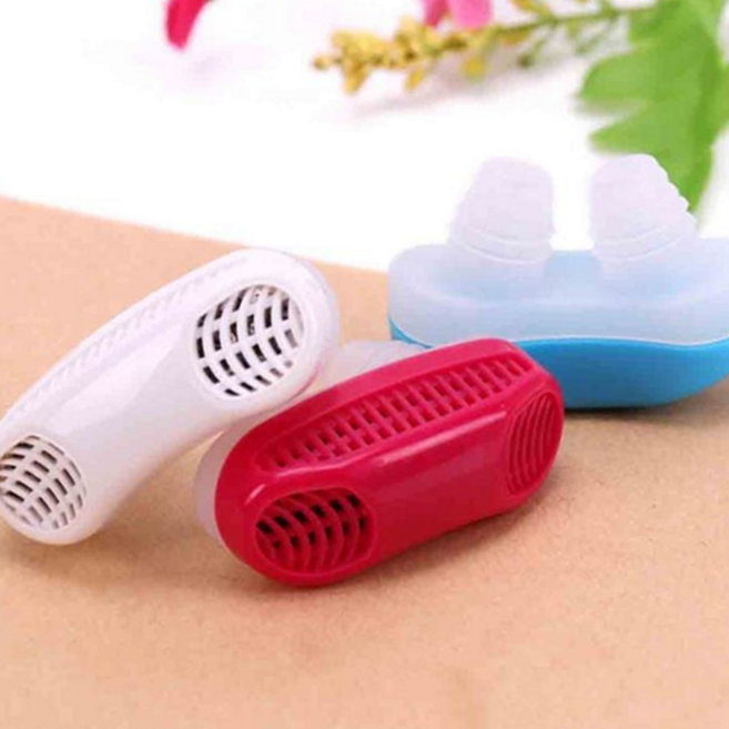 코골이 방지 기구 수면 코막힘 휴대용 코호흡 보조기 무호흡 편안한, 레드 SE00127