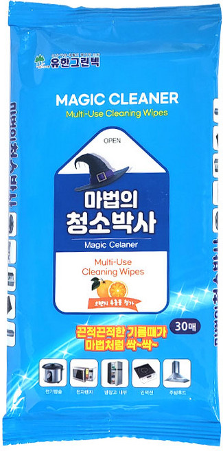 마법의 청소박사 기름때 찌든때 제거 물티슈 30매 GN17400, 1개
