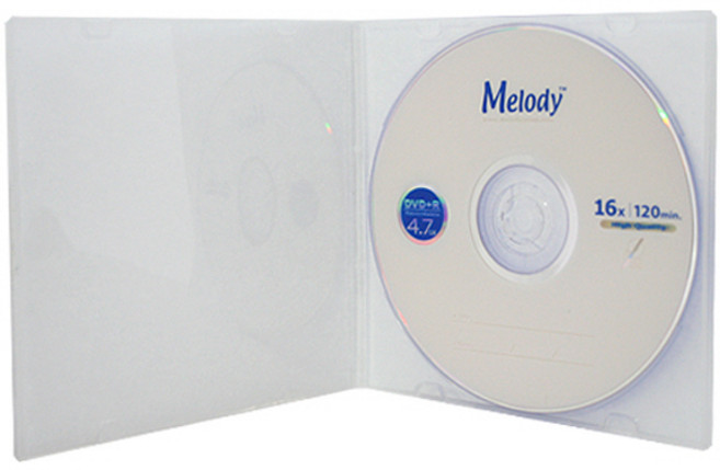 멜로디 1P 투명 연질 CD/DVD 케이스 (10장) 공디스크, 선택없음, 1개
