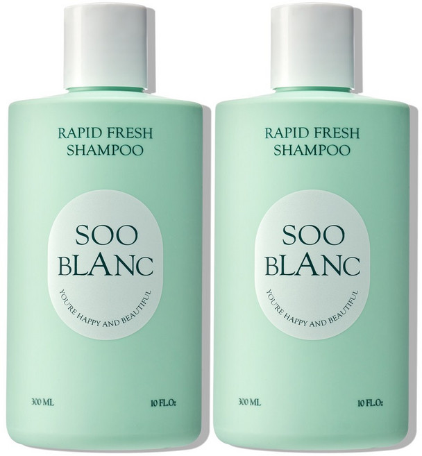 탈모 74.6% 감소 비듬 98%감소 두피 온도감소 (4주임상완료) 수블랑 래피드 프레쉬 샴푸 300 ml, 2개, 300ml