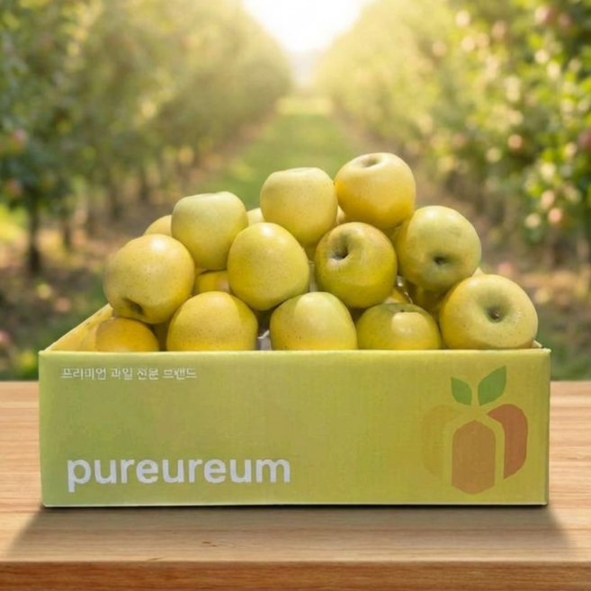 시나노골드사과 로열과 달콤 고당도 아삭한 국내산 노란사과, 1박스, 2kg