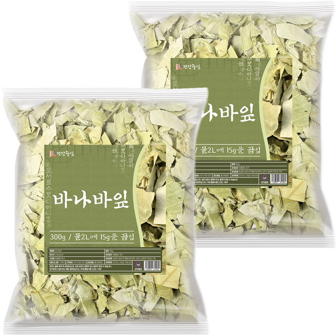 건강중심 인도네시아 말린 바나바잎 차, 2개, 300g