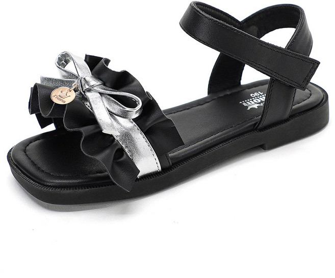 달콩슈 여아용 리본 곱창 사각코 샌들 DKC558