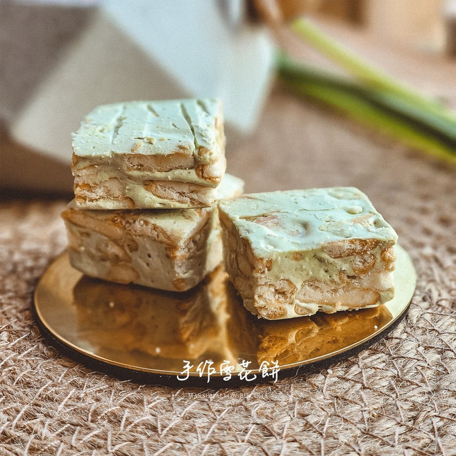 湘和記 手工雪花餅禮盒, 1個, (圓桶禮盒)抹茶口味,做好馬上安排出貨(約1-2天寄出)