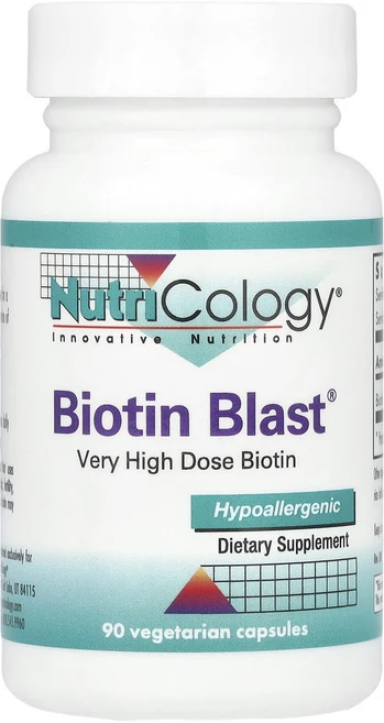 Nutricology Biotin Blast 식물성 캡슐 90정, 1개 - 쿠팡