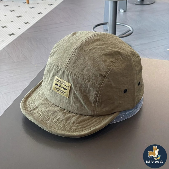 MYWA 速乾短帽沿棒球帽 軟頂水洗復古平簷老帽