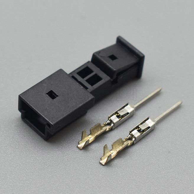 2핀 방식 3-1452577-1 9-968554-1 TE 자동차 오디오 개조 커넥터 앰비언트 라이트 트위터 소켓 플러그 자동차용, 1x male black