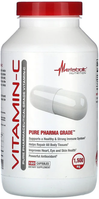 Metabolic Nutrition 비타민-C 캡슐 180정(캡슐 1정당 750mg) Nutrition (메타볼릭 뉴트리션), 180정, 1개 - 쿠팡