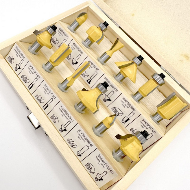 아이베란다 루터날 비트세트 12개 목공용 샹크 8mm 규격, 1개, 12개구성