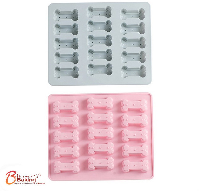 이홈베이킹 차칸쿡- 실리콘몰드 뼈다귀15구 대사이즈 랜덤1개, 1개