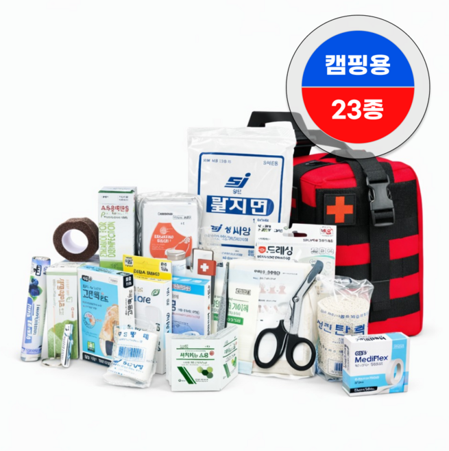 우리동네 신약사 구급함 구급상자 세트 구급가방 캠핑용 23종, 1세트