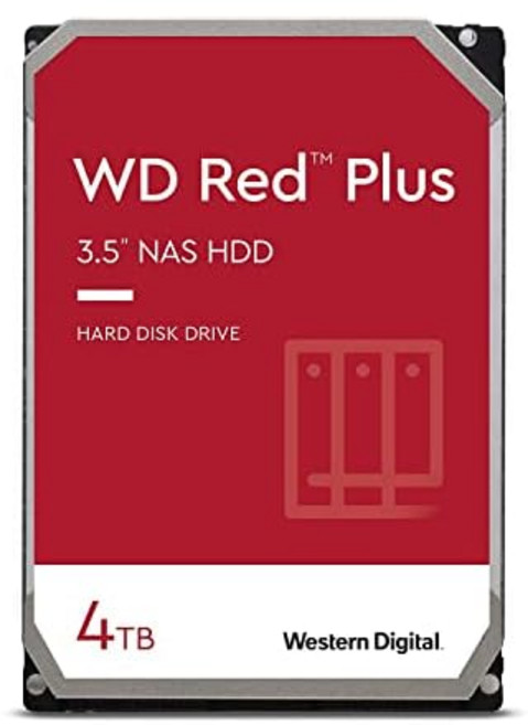 Western Digital 웨스턴 디지털 WD Red Plus 내장 HDD 하드디스크 4TB CMR 3.5인치 SATA 5400rpm 캐시 256MB NAS WD40EFPX-EC, 1GB