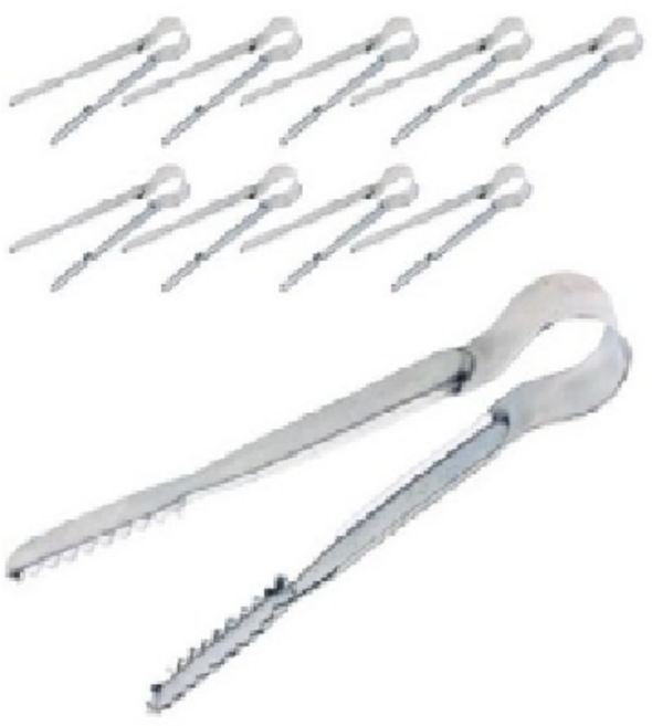 미니 얼음집게, 30개, 은색