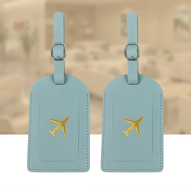 쬬린 캐리어 빠른찾기 가죽 심플 네임택 2p