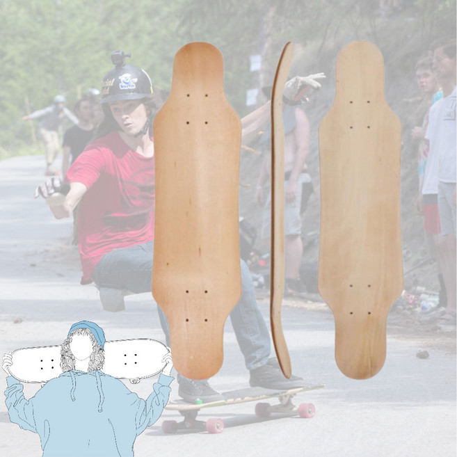 스케이트보드 롱보드데크 커스텀제작 DIY 그래픽 셀프, 1개