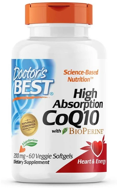 Doctor's Best 고흡수 CoQ10 200mg 베지 캡 60정 1개 - 쿠팡