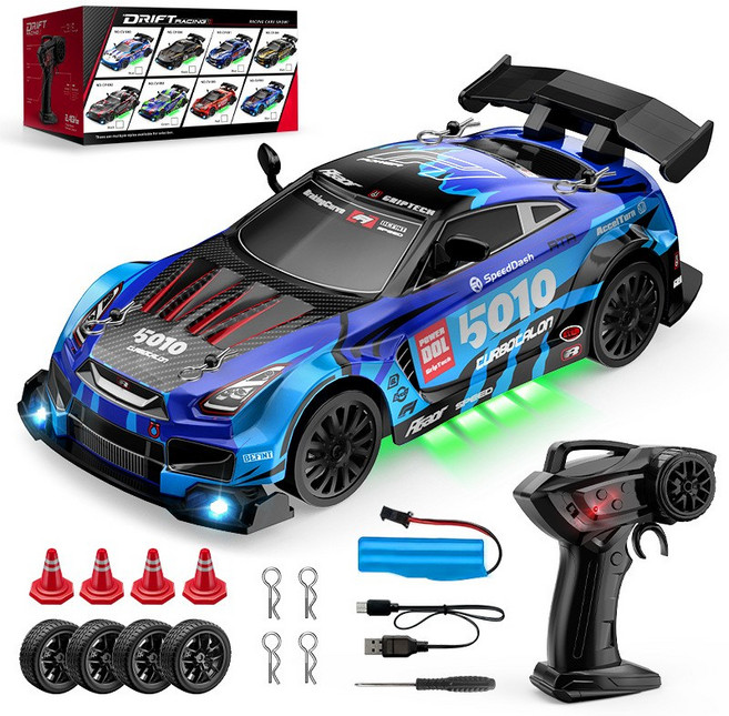 Hanika 1:24 드리프트 라이트 RC카, E83 블루, 1개