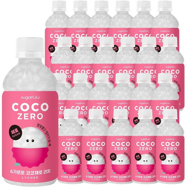 슈가로로 코코제로 리치, 340ml, 12개