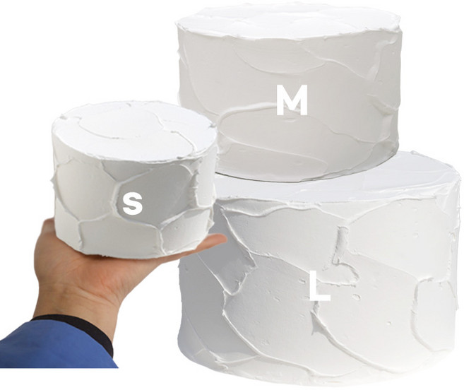 크림클레이 모형케이크 셀프돌상 크리스마스 생일 이벤트케이크 반려동물생일 브라이덜샤워 생일파티소품, 1개, L(지름 21cm x 높이 13cm), 크림화이트