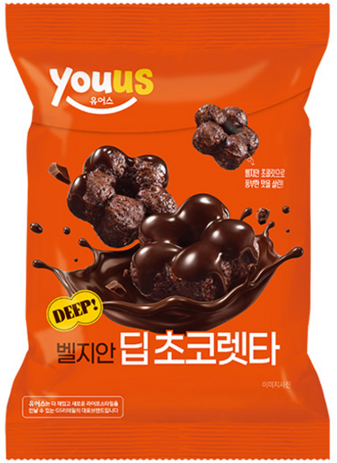 유어스 벨지안딥초코렛타 80G 편의점 과자, 16개