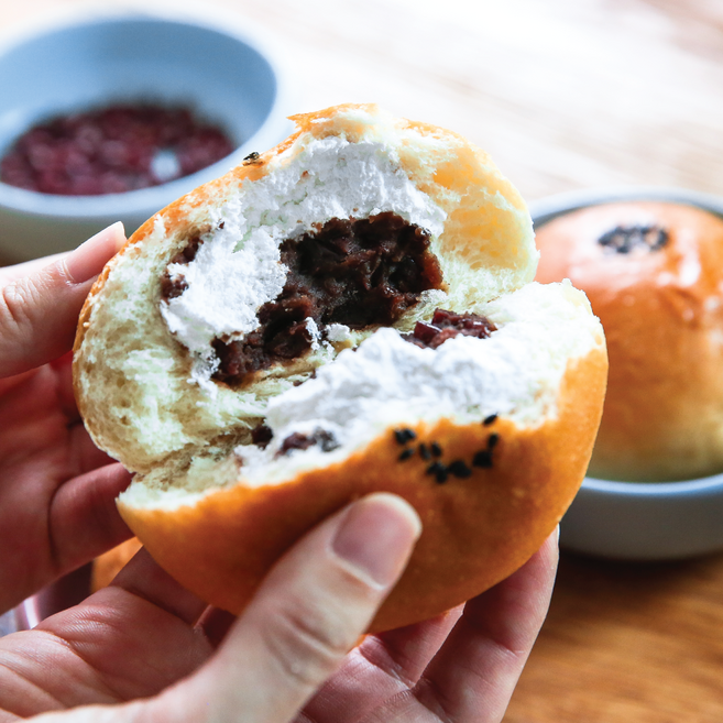 소적두 국산팥앙금 넣은 유기농밀 크림단팥빵, 95g, 12개