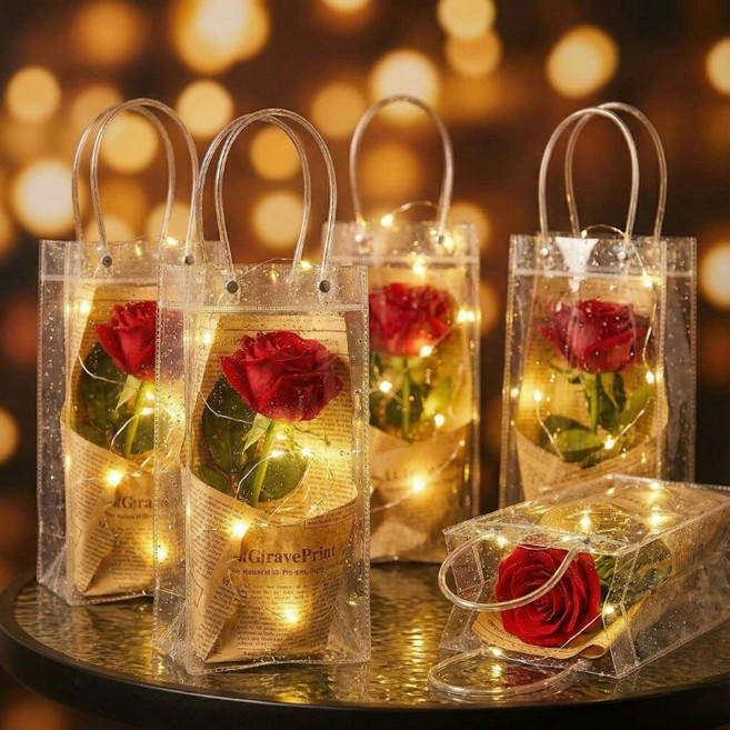 슈리팜 투명 PVC 선물 포장백, 10개