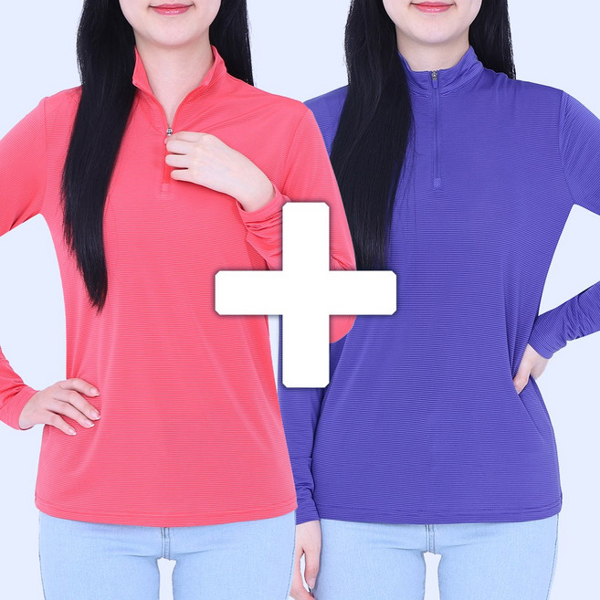 여름 냉감 긴팔티셔츠 쿨 집업 1+1