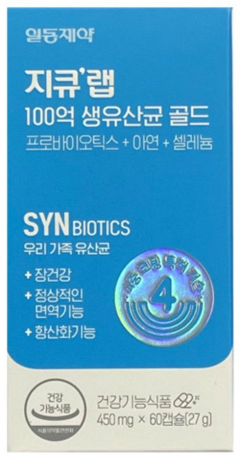 지큐랩 100억 생유산균 골드, 60정, 1개