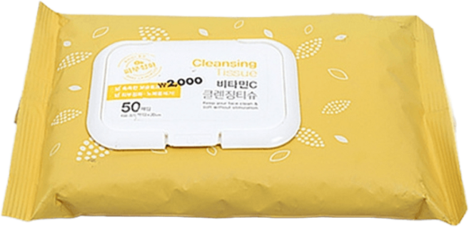 비타민C 클렌징 티슈 50매입, 기본선택, 1개